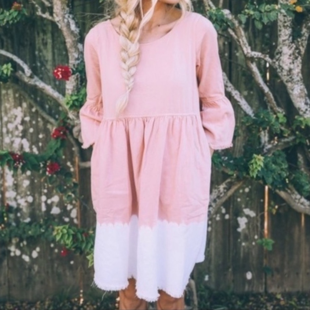 Holding Horses Pink & White Ombré Dress size 10